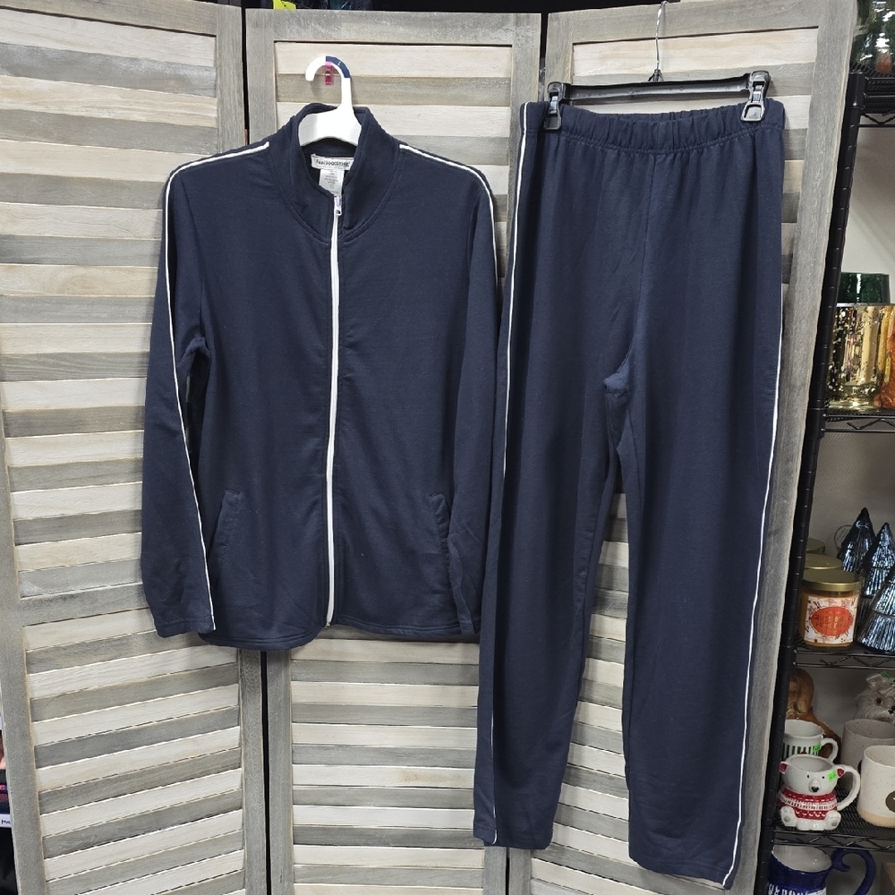 Navy Blue Track Pants & Jacket Set | Feelgoodstore | 1X
